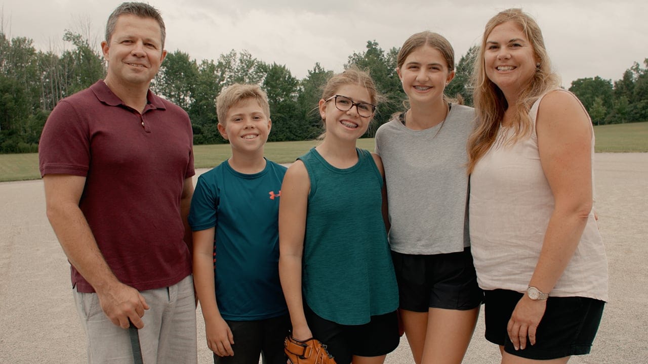 The Vasarhelyi family. From left: Ted, Graydon, Taryn, Ainsley, Kristie.