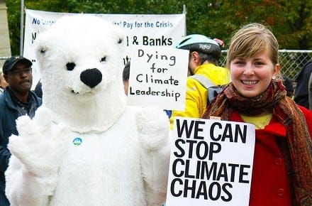 A climate change protest in Toronto Tania Liu/Flickr