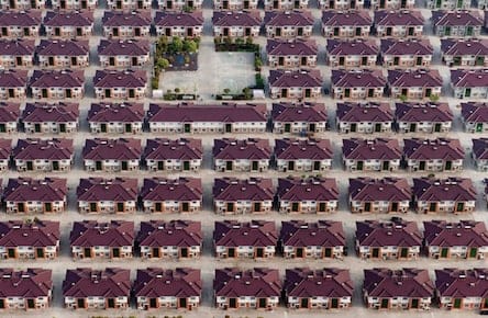 China, Jiangsu province, Jiangyin, at the Yangtze River, a city 130km stright from Shanghai. Houses next to factories and industrial zones.