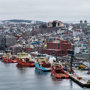 Ocean-going tugboats servicing oil rigs moored in the harbour in St. John's, N.L. on Thursday, March 10, 2016.
Darren Calabrese