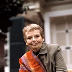 Canadian author, novelist, poet and playwright Carol Shields at her home in Victoria. She won the Pulitzer Prize for "Stone Diaries" in 1995. (Christopher Morris/Corbis)