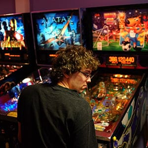 Robert Gagno and his pinball machines. (Wizard Mode)