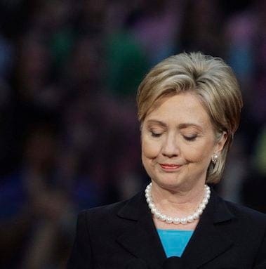 Sen. Hillary Rodham Clinton, D-N.Y., pauses as she speaks at the National Building Museum in Washington, Saturday, June 7, 2008, formally ending campaign to become the first woman president.(AP Photo/Ron Edmonds)