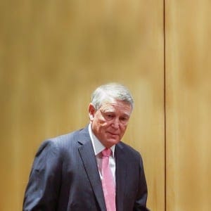 Federal Court Justice Robin Camp arrives at a Canadian Judicial Council inquiry in Calgary, Alta., Tuesday, Sept. 6, 2016. (Jeff McIntosh/CP)