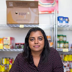 Anita Abraham from Meal Exchange in the Good Food Centre at Ryerson University. (Photograph by Nick Iwanyshyn)