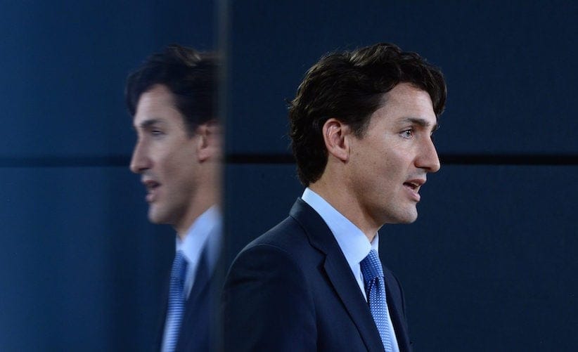 Prime Minister Justin Trudeau holds a press conference at the National Press Theatre in Ottawa on Tuesday, Nov. 29, 2016. Trudeau is approving Kinder Morgan's proposal to triple the capacity of its Trans Mountain pipeline from Alberta to Burnaby, B.C. — a $6.8-billion project that has sparked protests by climate change activists from coast to coast. THE CANADIAN PRESS/Sean Kilpatrick
