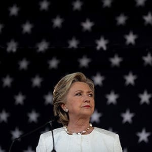 Democratic presidential nominee former Secretary of State Hillary Clinton speaks during a campaign rally at Pasco-Hernando State College East Campus on November 1, 2016 in Dade City, Florida. With one week to go until election day, Hillary Clinton is campaigning in Florida. (Justin Sullivan/Getty Images)