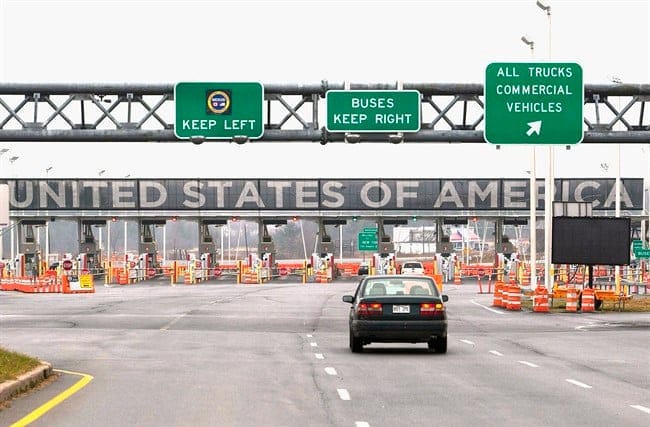 The United States border crossing is shown Wednesday, December 7, 2011 in Lacolle, Que., south of Montreal. A bill with potentially sweeping consequences for the Canada-U.S. border has just been adopted by the American Congress, allowing new projects aimed at speeding up travel through the international boundary. THE CANADIAN PRESS/Ryan Remiorz