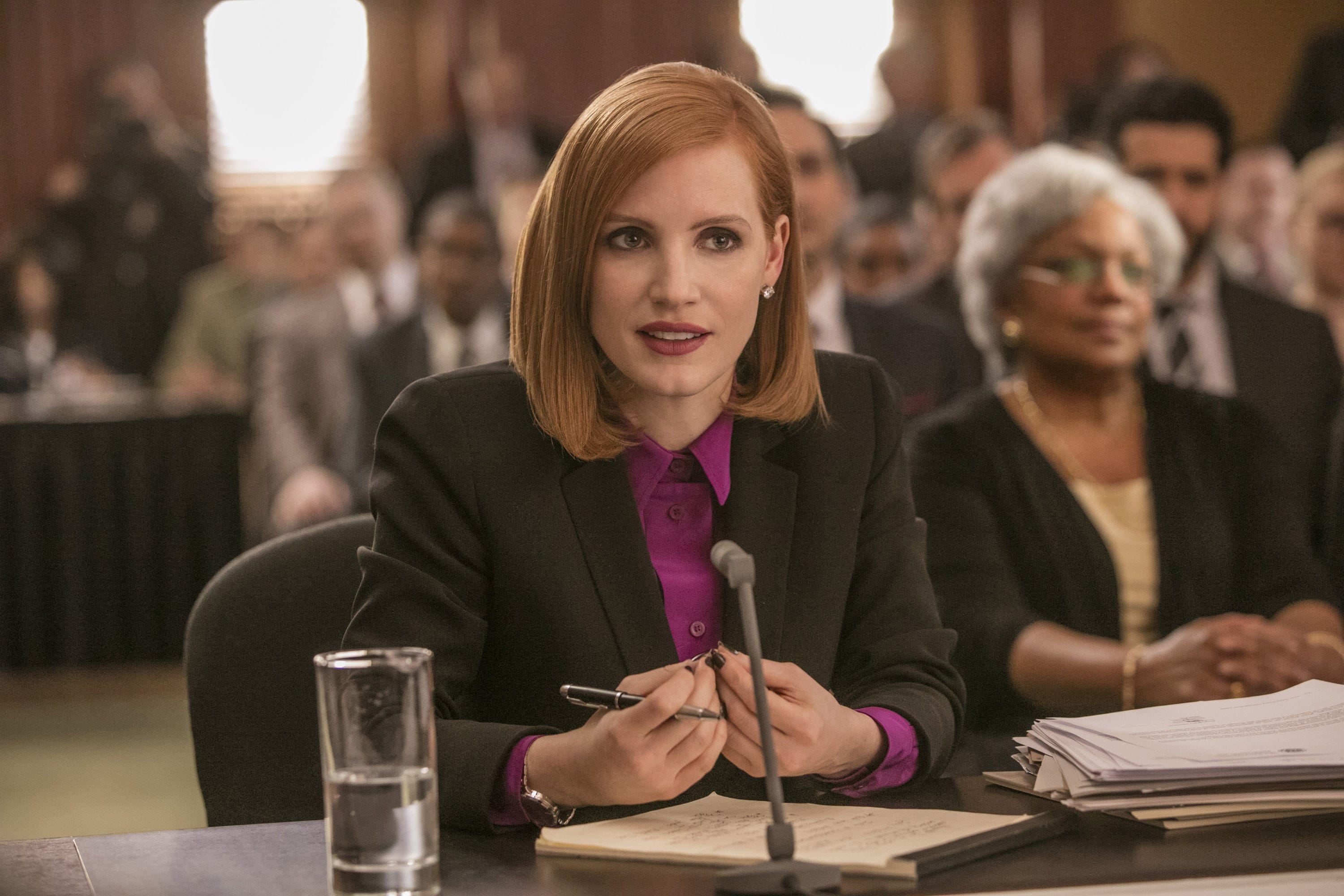 Jessica Chastain in "Miss. Sloane" / photo by Kerry Hayes© 2016 EuropaCorp - France 2 Cinema