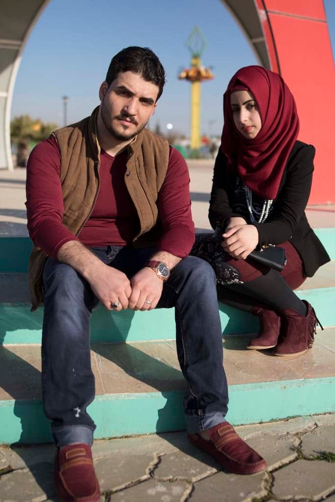 Kirkuk, Iraq Mustafa Sofyan and Rosol Abd al Karim in Kirkuk's amusement park, the first time they have been able to be together in more than a year. The Islamic State nearly destroyed their hopes for a life together but their defeat in eastern Mosul is raising hopes for them as well as many lovers in Iraq's liberated territories.