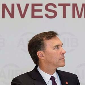 Canadian Minister of Finance Bill Morneau is seen during a news conference at the Asian Infrastructure Investment Bank in Beijing, Wednesday August 31, 2016. (Adrian Wyld/CP)