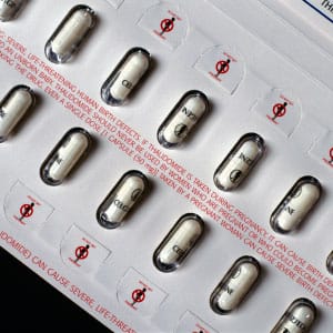 Made by The Distillers Co Ltd. Thalidomide was developed in West Germany in the mid-1950s and was initially used as a sedative and an antiemetic until the discovery that it caused severe foetal malformations. (Science & Society Picture Library/Getty Images)