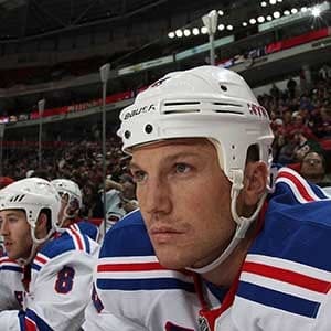 RALEIGH, NC - DECEMBER 01: Sean Avery #16 of the New York Rangers watches action on the ice during a NHL game against the Carolina Hurricanes on December 1, 2011 at RBC Center in Raleigh, North Carolina. (Photo by Gregg Forwerck/NHLI via Getty Images)