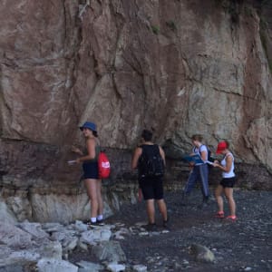 Students of Acadia's Geoscience program at the Bay of Fundy. (Ian Spooner/Acadia University)