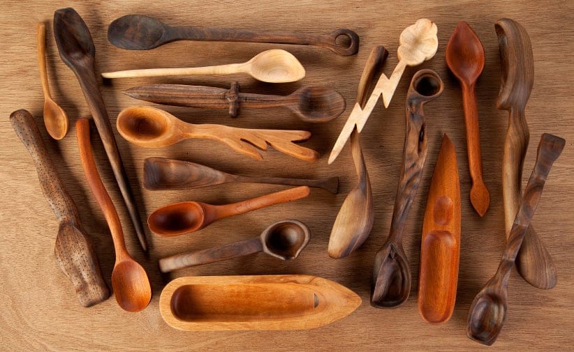 Spoons made by Selkirk College Fine Woodworking Program students. (Justin Davis)