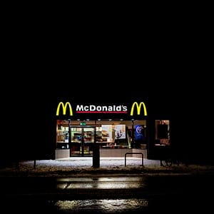 A McDonald's at night. (Getty Images)