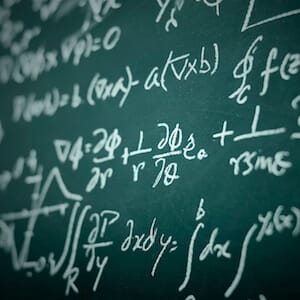 Blackboard with equations