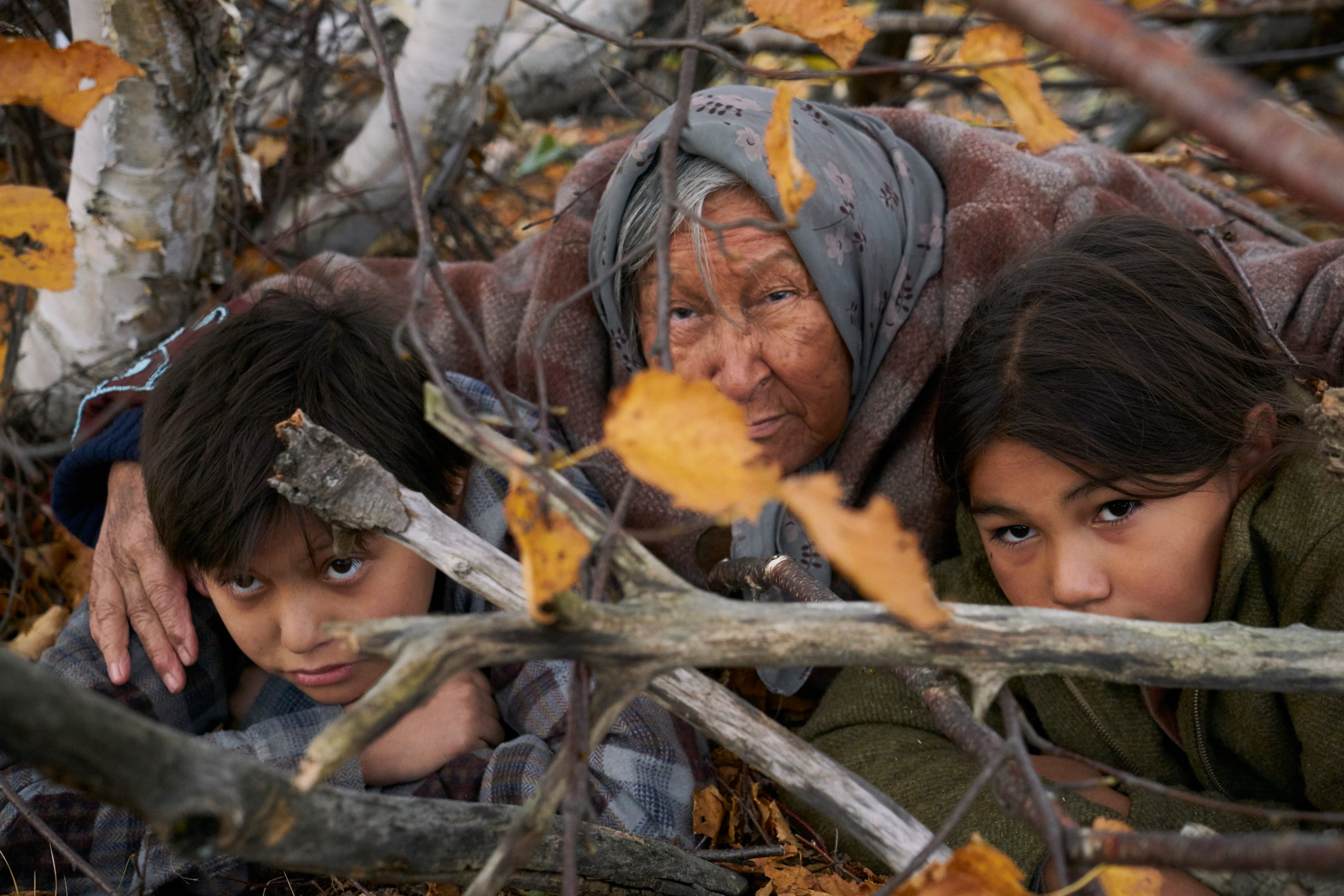 Edna Manitowabi, middle, in a still from the film 'Indian Horse.' (Elevation Pictures)