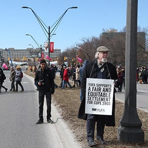 TORONTO- MARCH 5 - York University contract faculty go on strike as negotiations break down. The teaching assistants, part-time faculty and graduate assistants start the strike with a rally on Monday morning at Main Gate at York University inToronto. March 5, 2018. (Steve Russell/Toronto Star via Getty Images)