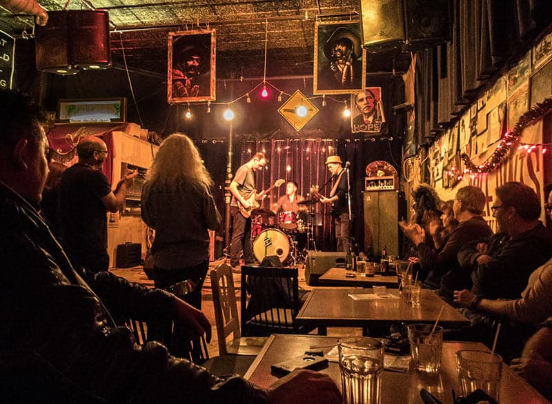Live band performing at the High and Lonesome Club.