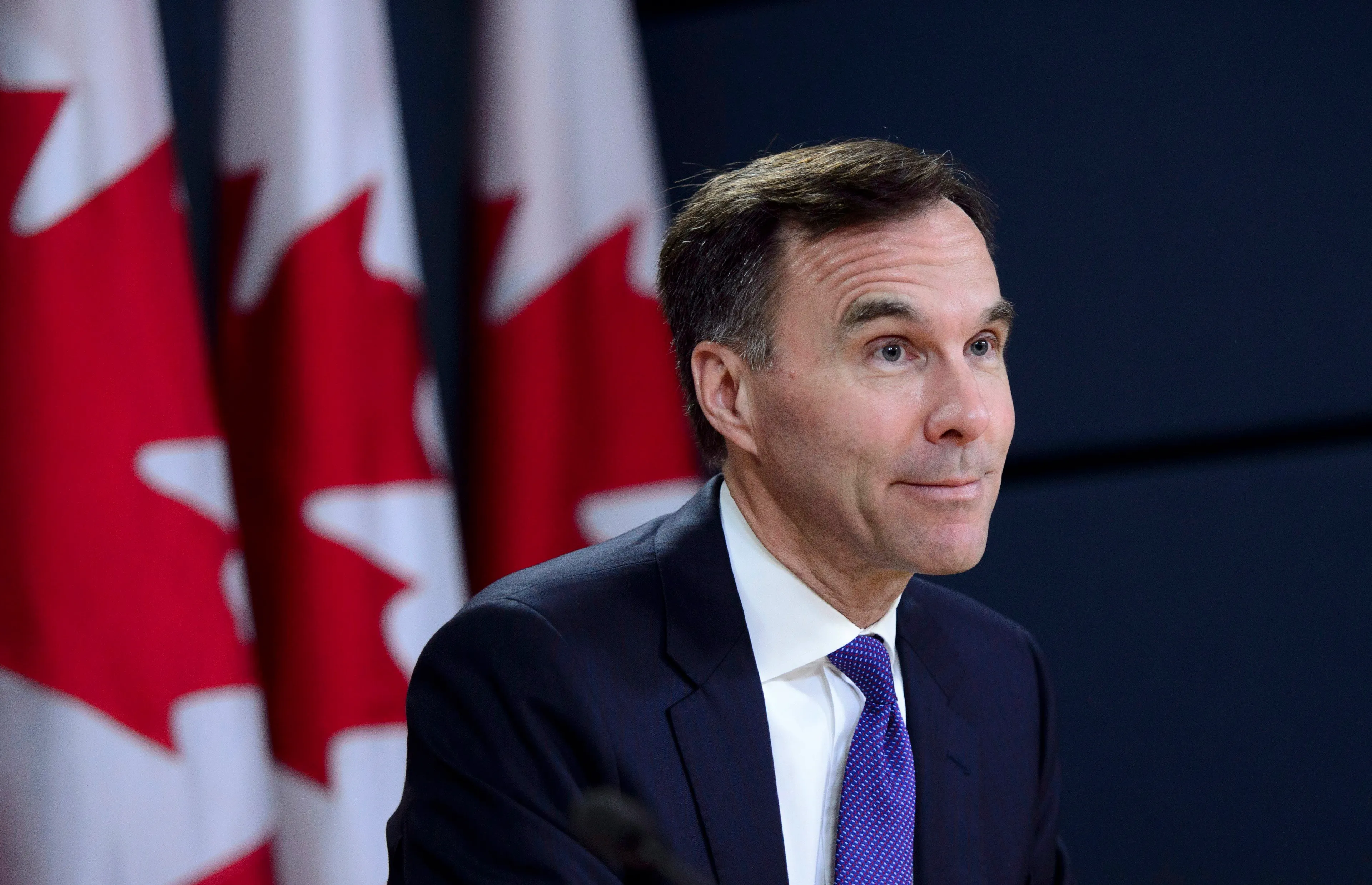 Finance Minister Bill Morneau speaks at the National Press Theatre during a press conference in Ottawa on Tuesday, May 29, 2018. (THE CANADIAN PRESS/Sean Kilpatrick)