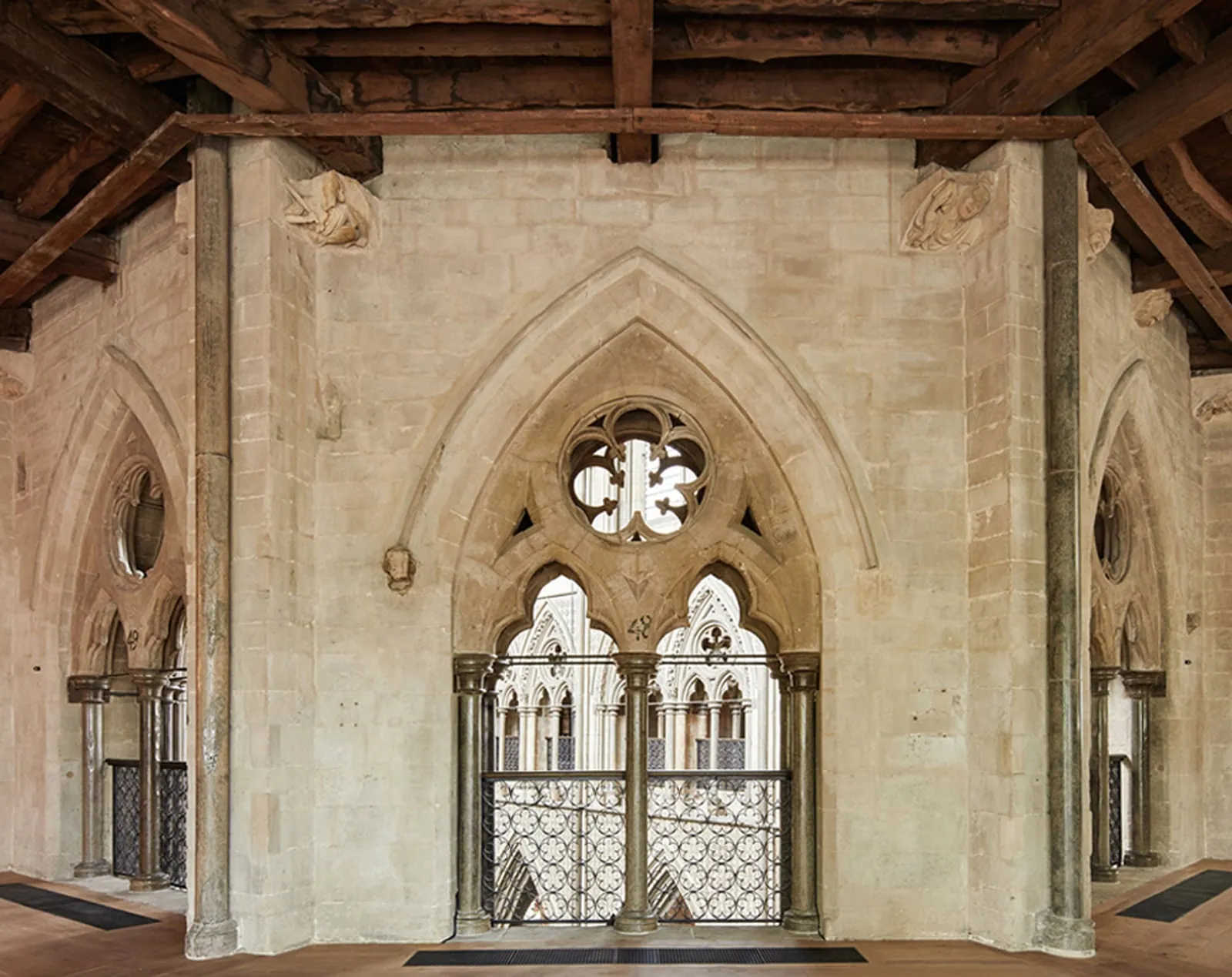 An interior view of the triforium, looking into the middle of Westminster Abbey. (Alan Williams/Westminster Abbey)