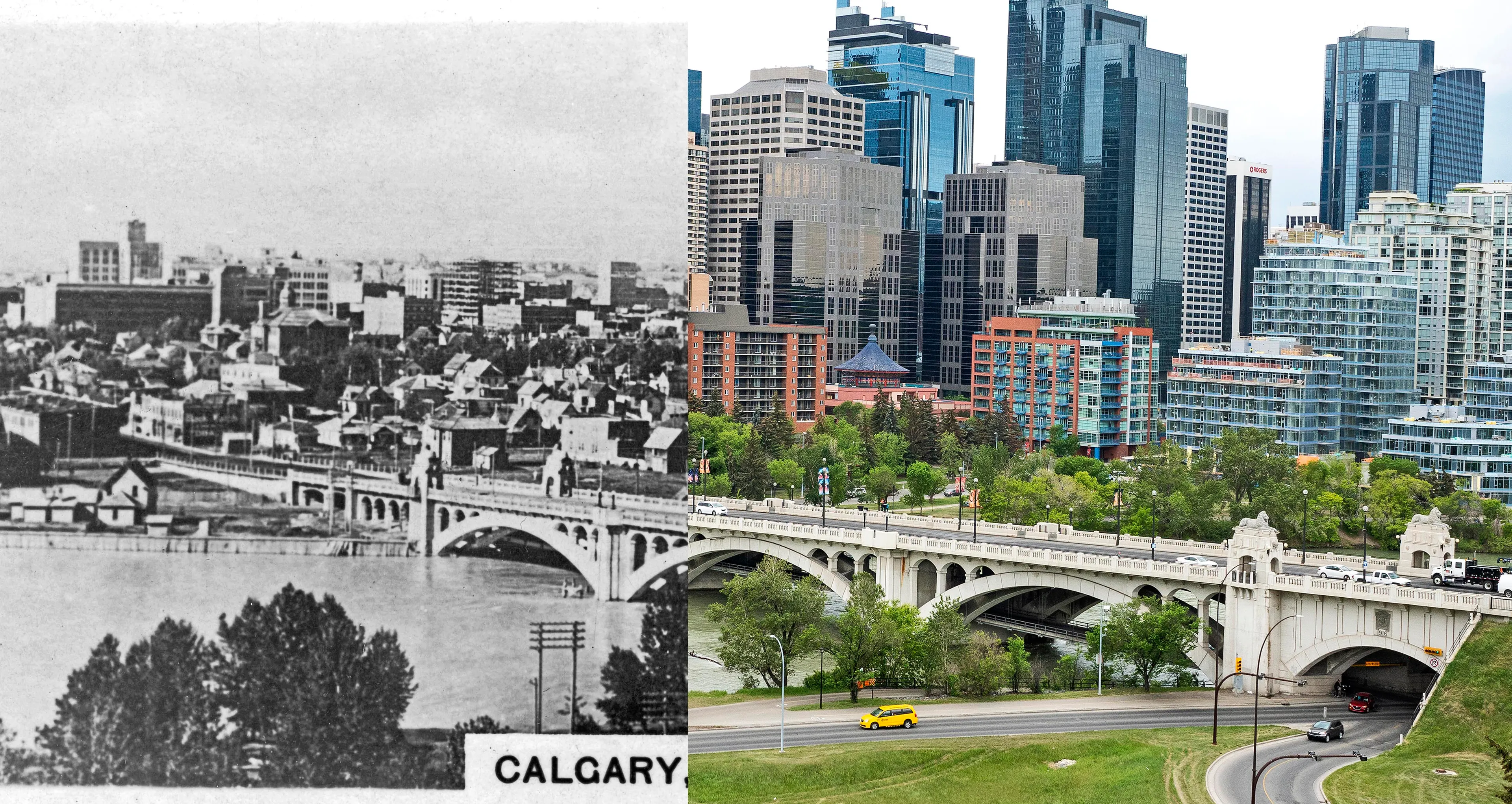 Calgary, Alberta, Canada, c1920s. Cigarette card produced by the Westminster Tobacco Co Ltd, Canada 2nd series. (The Print Collector/Getty Images)