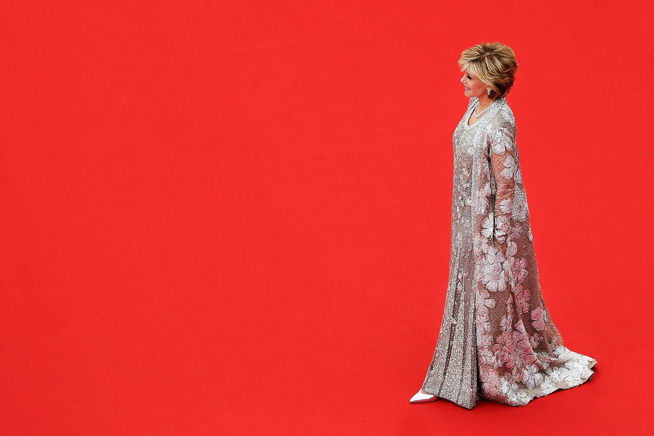 Jane Fonda attends the screening of "Blackkklansman" during the 71st annual Cannes Film Festival on May 14, 2018 in Cannes, France.