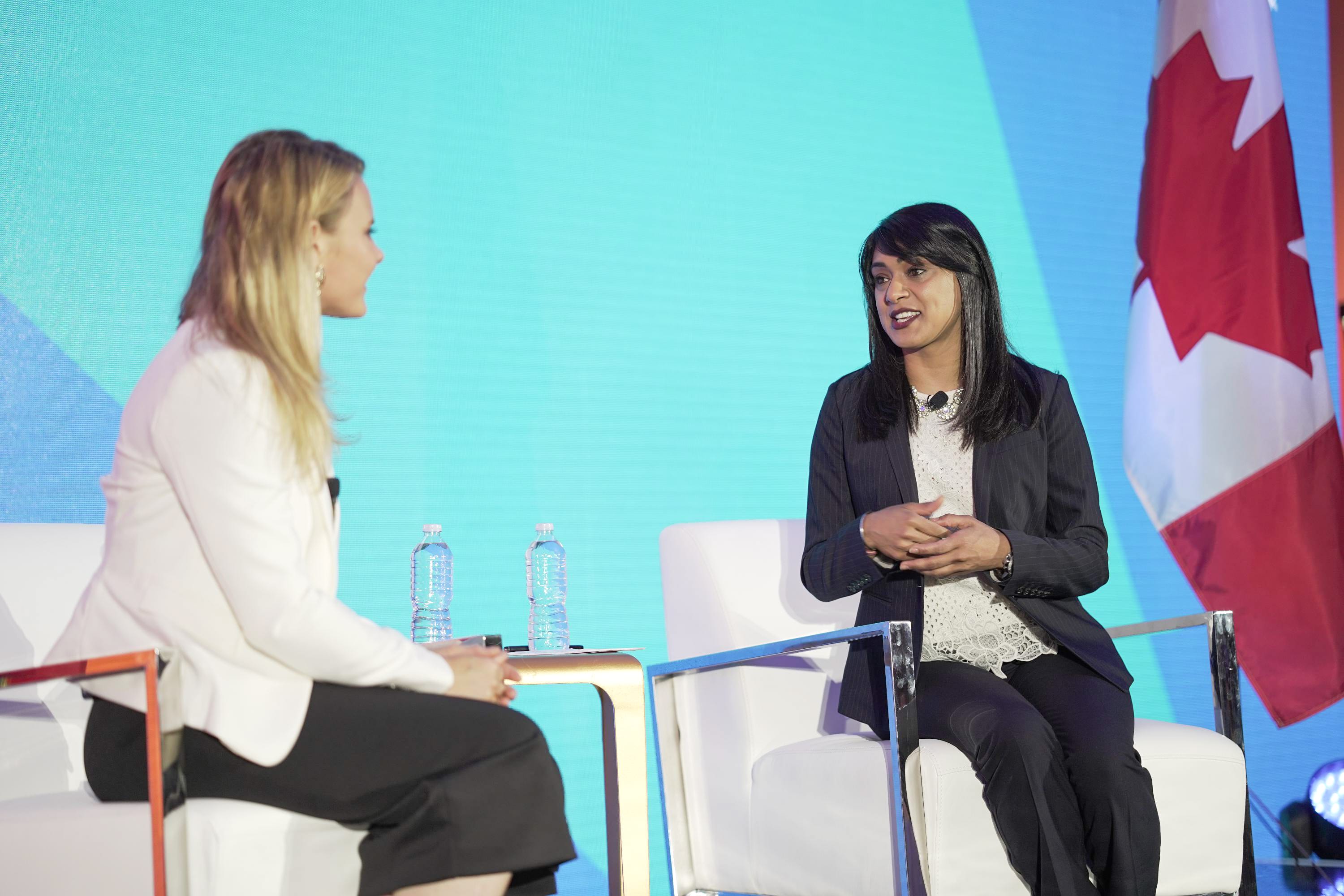 Goverment House Leader Bardish Chagger at the DWEN 2018 Summit in Toronto on July 16. Photo courtesy Dell.
