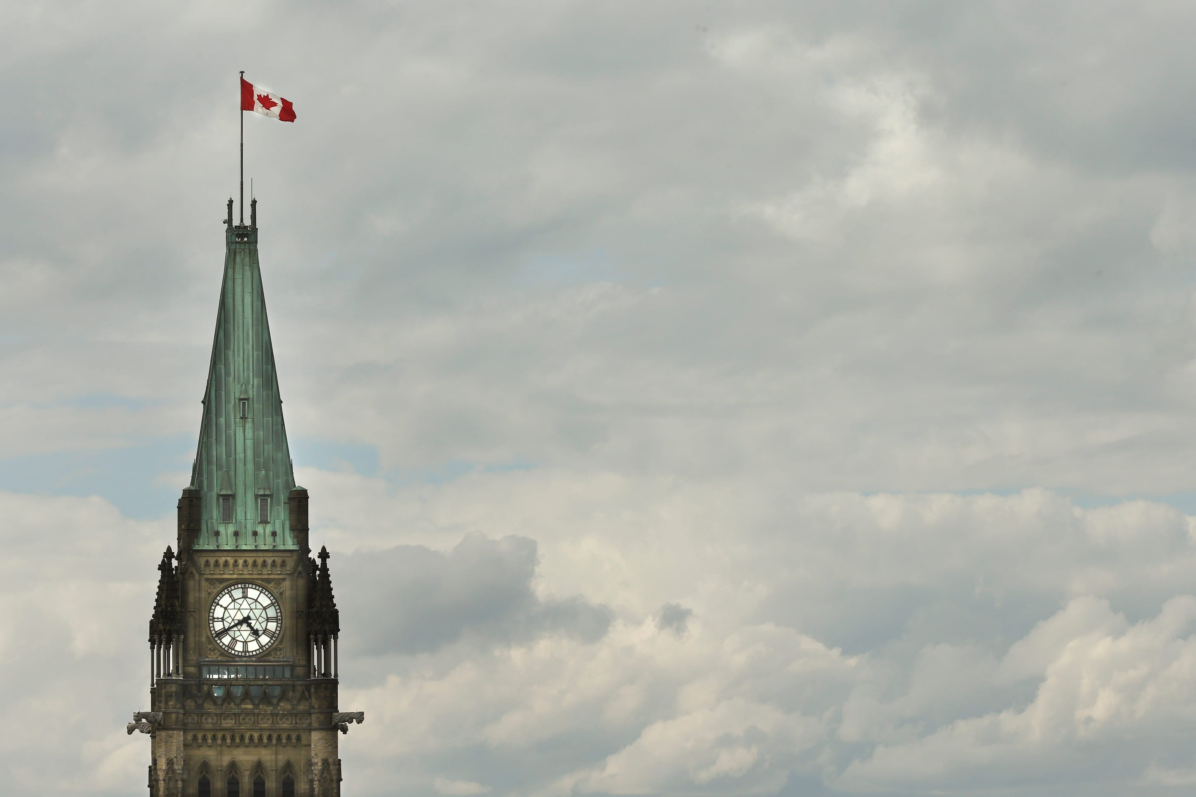 OTTAWA, ON - JUNE 15: Ottawa, Canada - June 15 - The Peace Tower of Centre Block on Parliament Hill.
Stock photography of buildings and institutions in Ottawa for future story use. (Richard Lautens/Toronto Star via Getty Images)