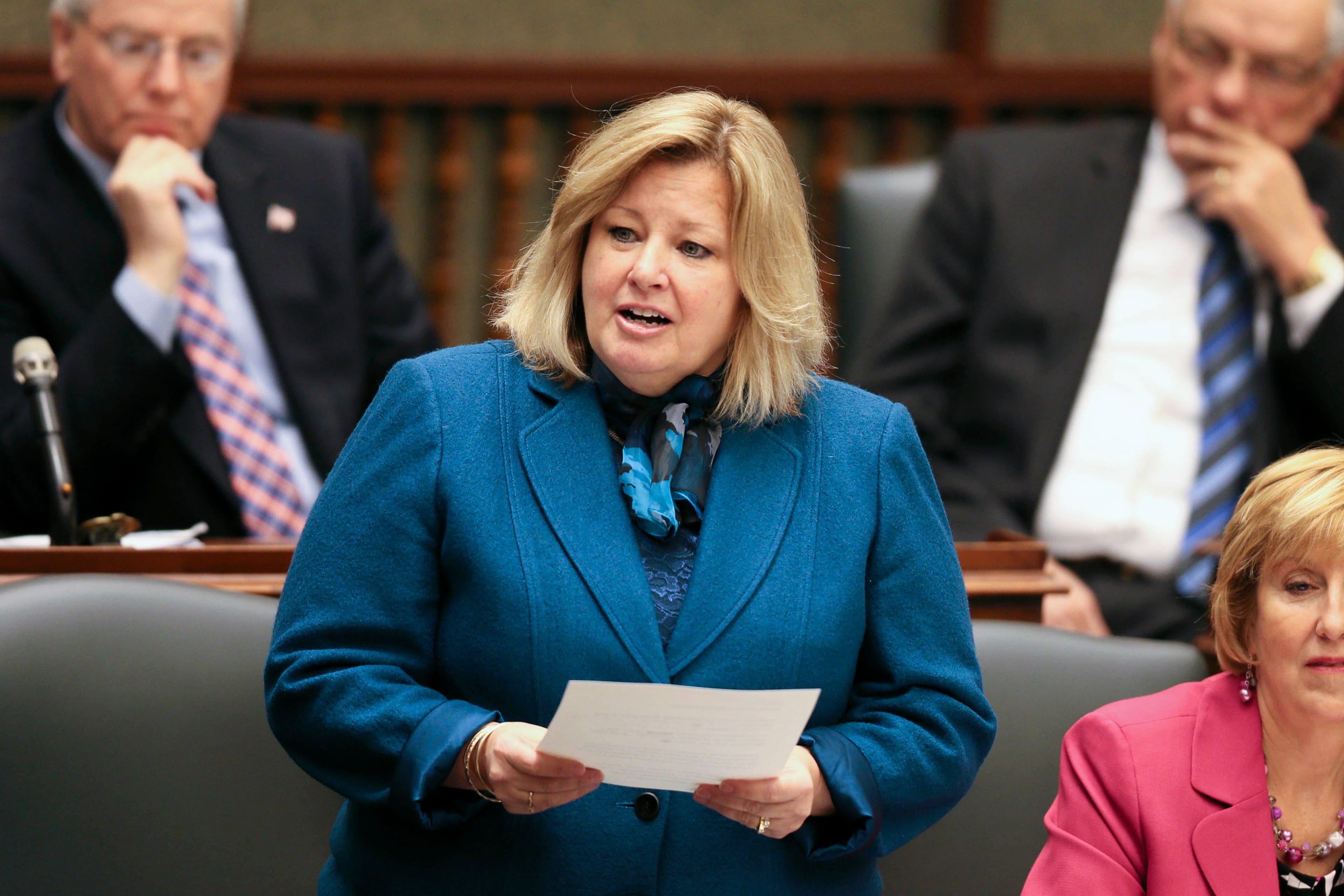 TORONTO, ON - FEBRUARY 21 - Progressive Conservative Indigenous Relations and Reconciliation critic Lisa M. Thompson during question period at Queen's Park, February 21, 2017. (Andrew Francis Wallace/Toronto Star via Getty Images)