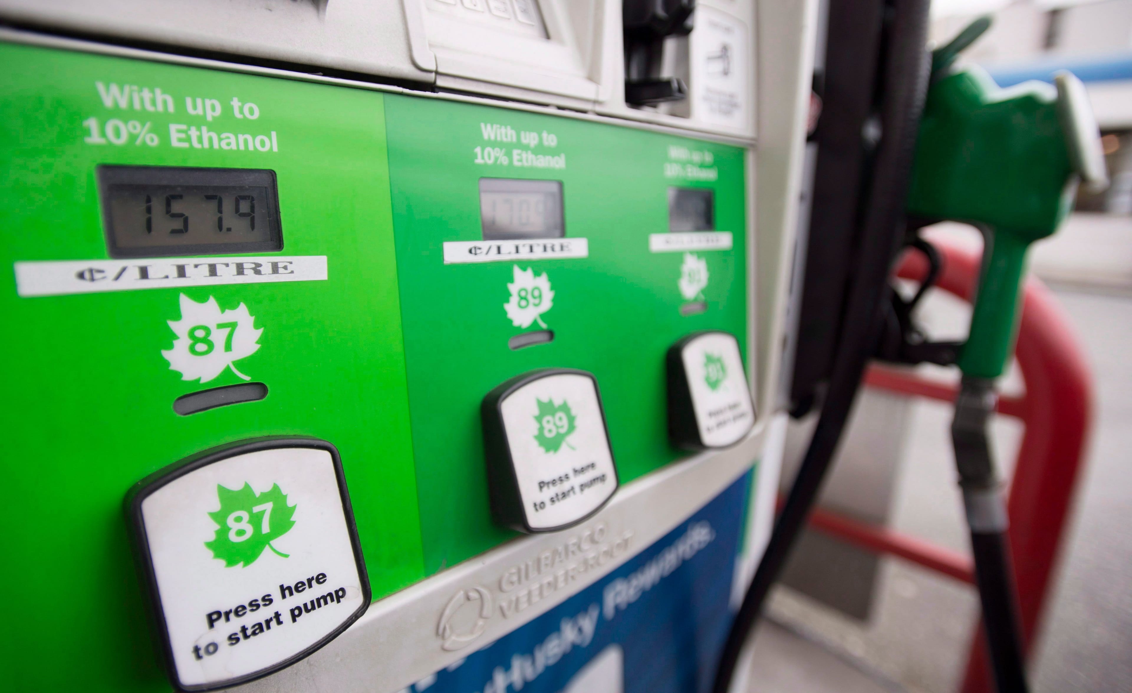 A gas pump is pictured in Vancouver, B.C., Monday, April 30, 2018. Fuel prices in some parts of the lower mainland have reached a all time North American high with prices expected to exceed $1.65 by the May on long weekend. THE CANADIAN PRESS/Jonathan Hayward