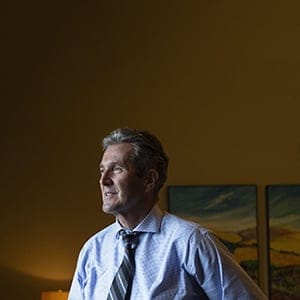 WINNIPEG, MB. The Premier of Manitoba, Brian Pallister, poses for a portrait in his office. June 8, 2018. Photo by Zachary Prong.
