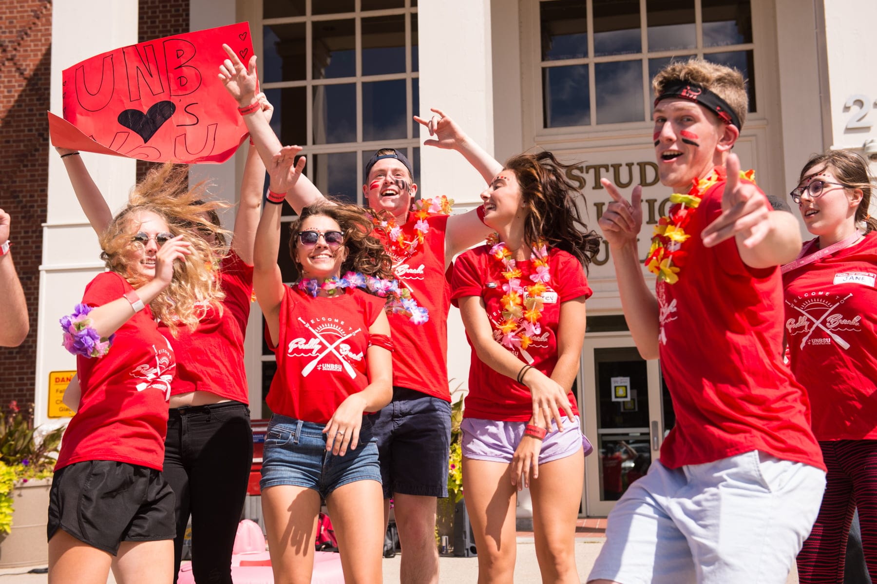 Students partaking in school festivites. (Cameron Fitch/UNB)