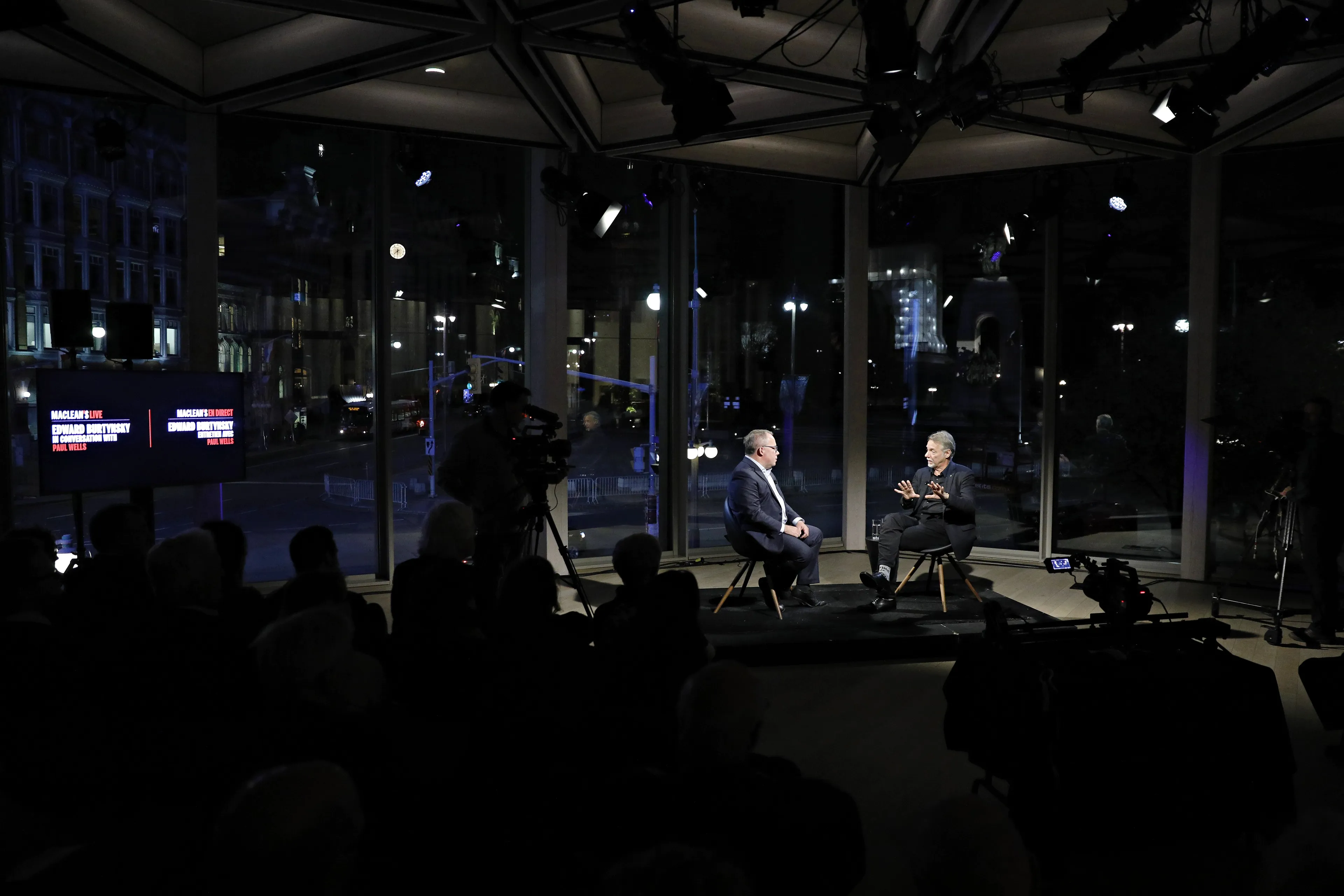 Maclean's Live with photographer Edward Burtynsky at the National Arts Centre in Ottawa October 24, 2018. Photograph by Blair Gable