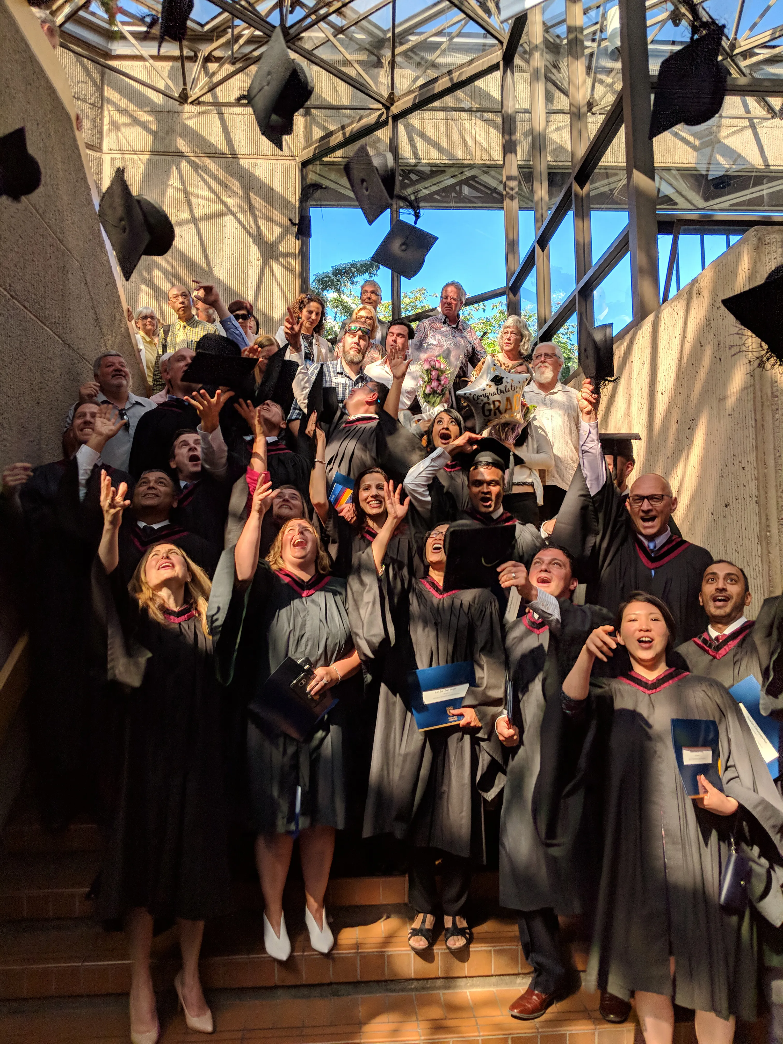 Telus MBA Cohort 1 Students at their convocation ceremony. (University of Victoria)