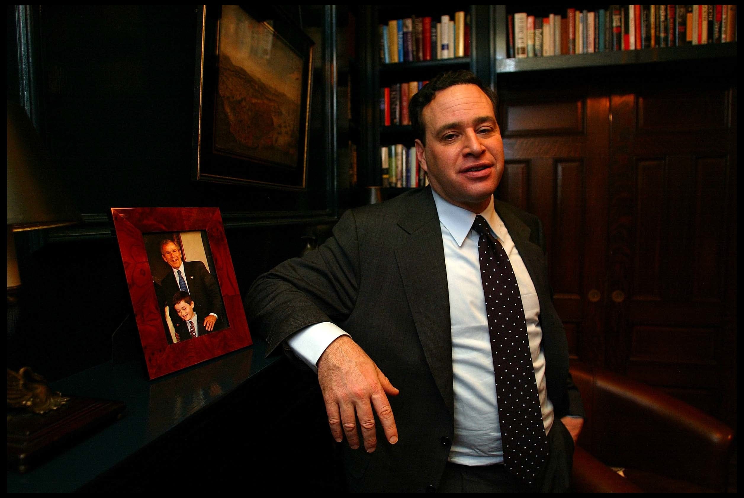 David Frum, author and George W. Bush's former economic speech writer, at home in Washington, DC, in 2009. (David Howells/Corbis via Getty Images)