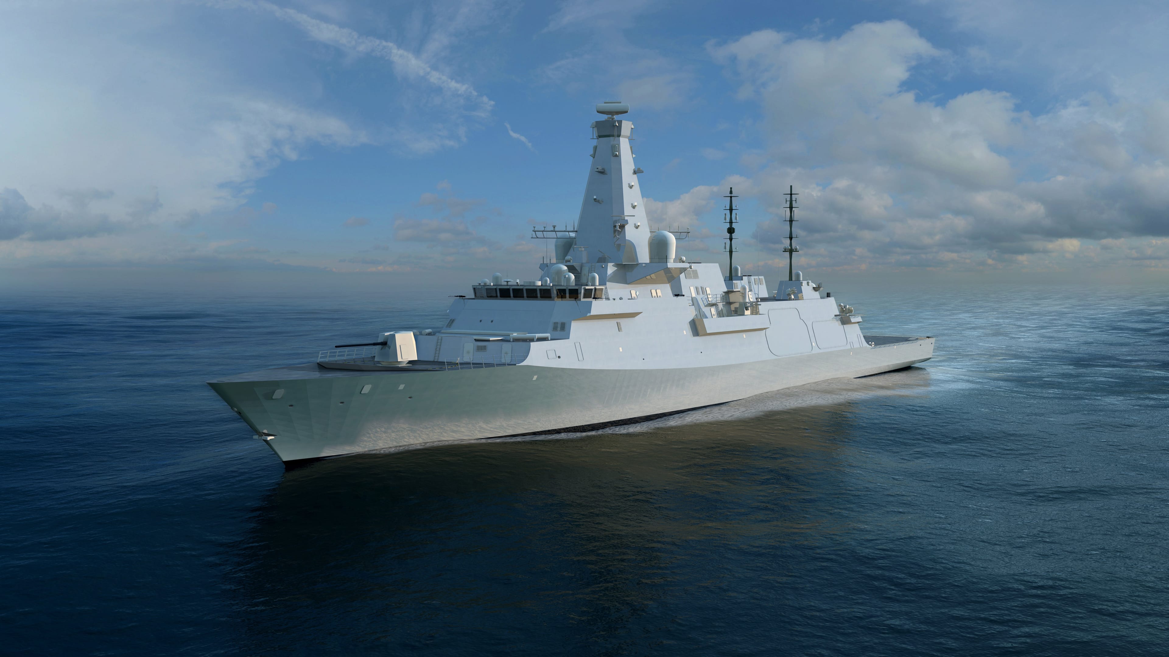 The latest computer generated image of the Type 26 Global Combat Ship. (Royal Navy)