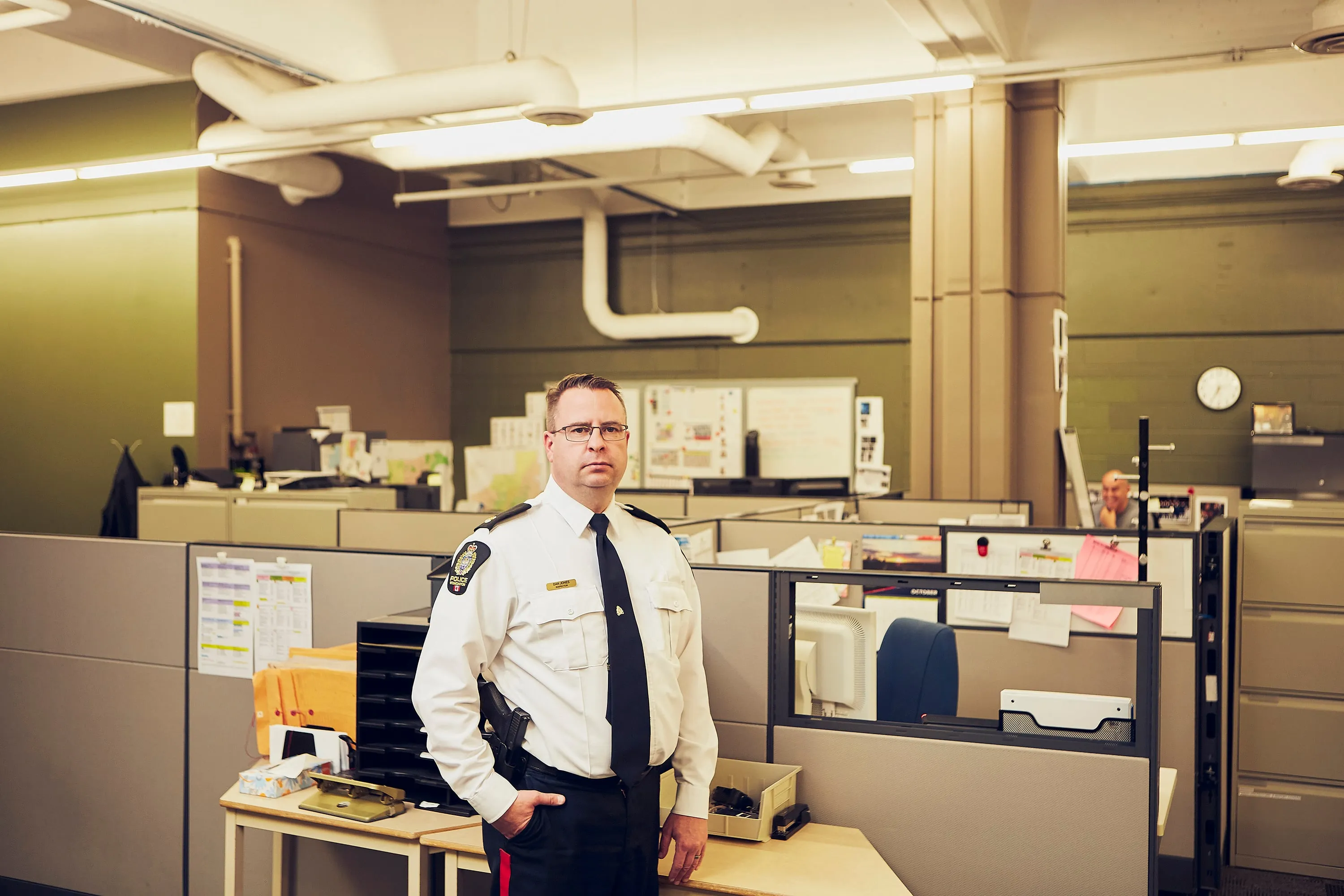 Inspector Dan Jones at the Edmonton Police Service Downtown Division. (Daniel Wood)