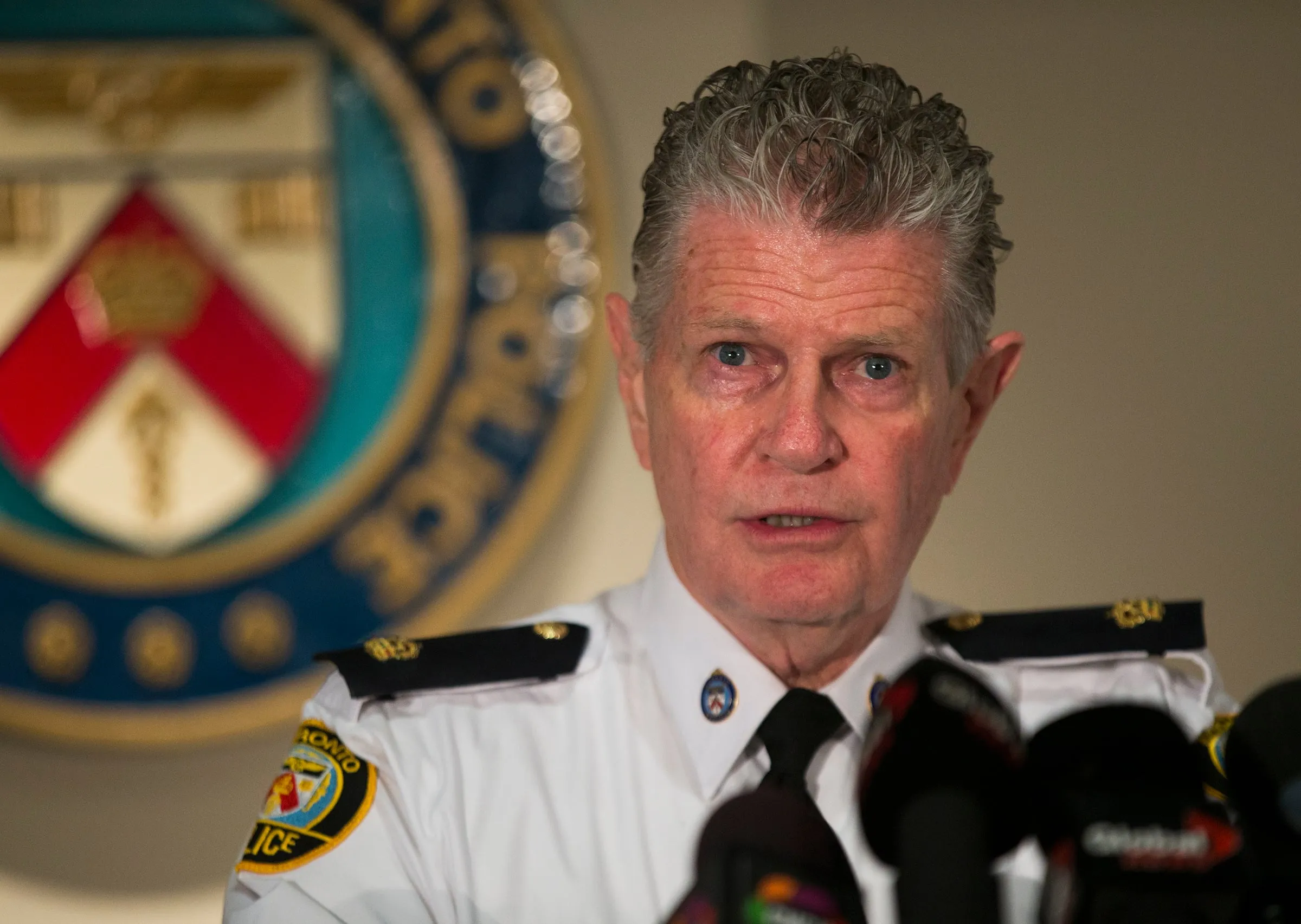 TORONTO, ON - FEBRUARY 19: Superintendent Ron Taverner updated the media on the investigation into murder of 15-year-old Jarvis Montaque at 23 Division. Montaque was shot by a single bullet on February 17. Feb. 19, 2013 BERNARD WEIL/TORONTO STAR (Bernard Weil/Toronto Star via Getty Images)