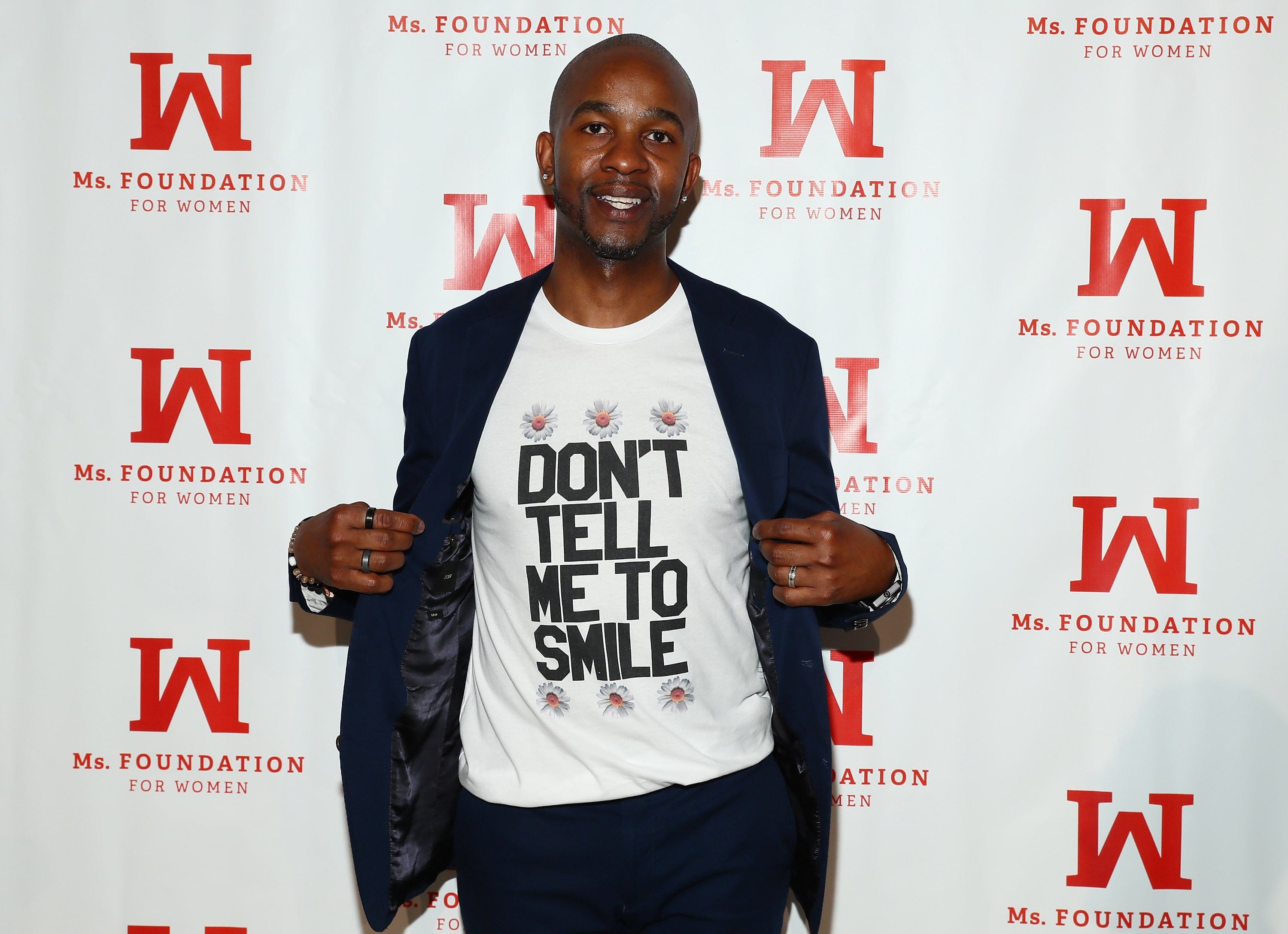Former NFL player, activist and writer, Wade Davis, attends the Ms. Foundation 30th Annual Gloria Awards on May 3, 2018, in New York City. (Photo by Astrid Stawiarz/Getty Images for The Foundation for Women)