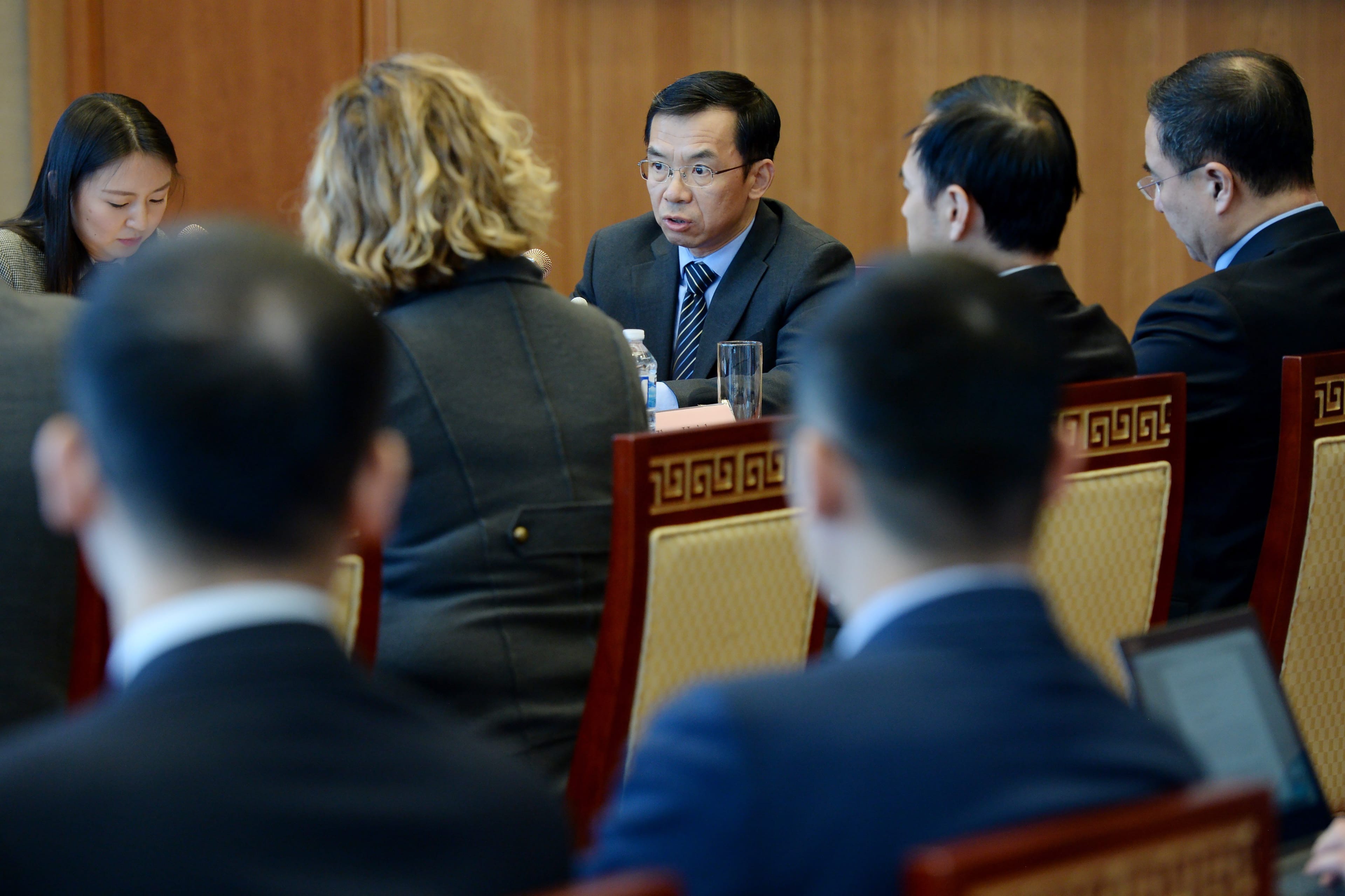 Chinese Ambassador to Canada Lu Shaye meets with media at the Embassy of the People's Republic of China in Ottawa on Thursday, January 17, 2019. THE CANADIAN PRESS/Sean Kilpatrick