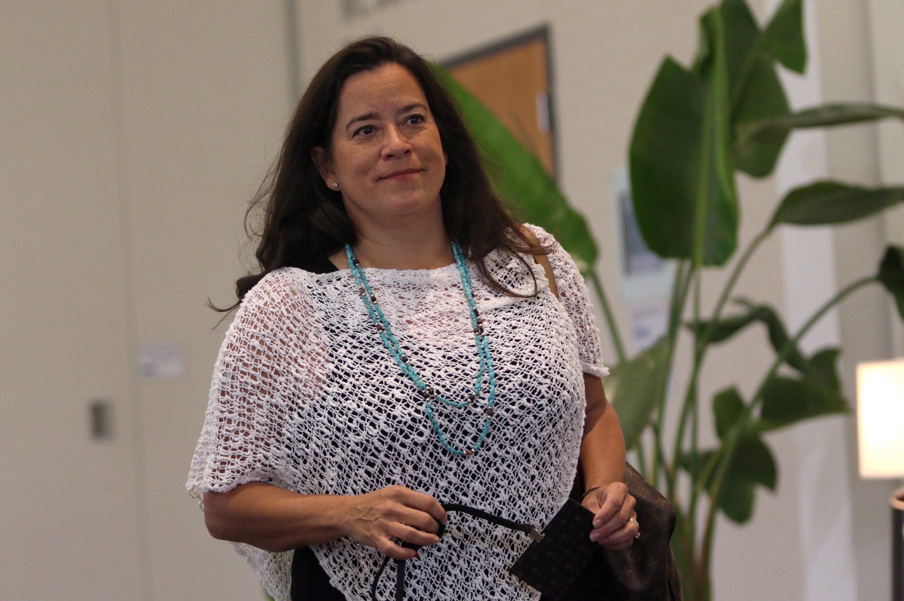 Wilson-Raybould arrives at the Vancouver Island Conference Centre during day two of the Liberal cabinet retreat in Nanaimo, B.C., on Wednesday, Aug. 22, 2018. (THE CANADIAN PRESS/Chad Hipolito)