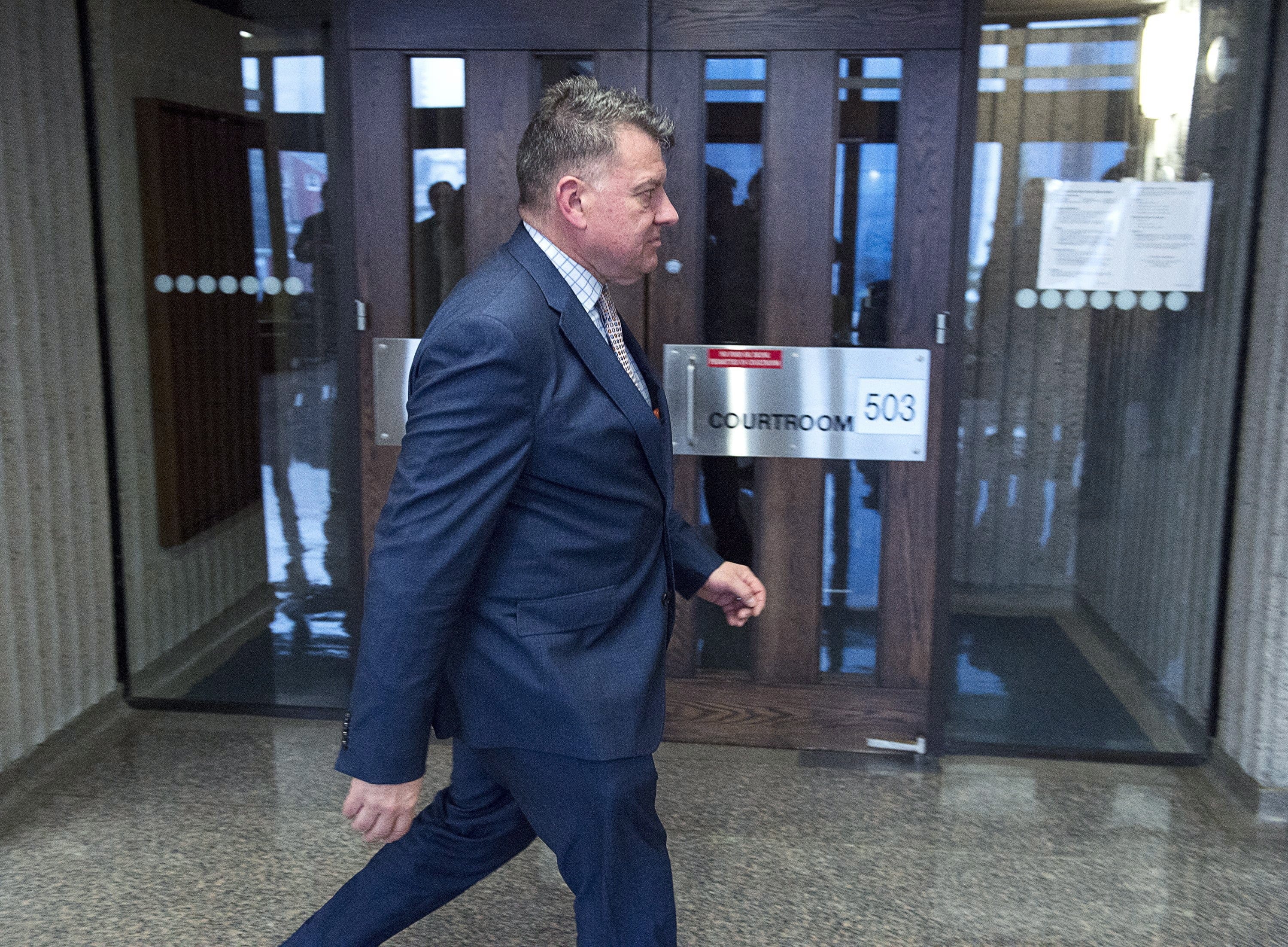Maurice Chiasson, a lawyer with Stewart McKelvey, attends Nova Scotia Supreme Court as Canada's largest cryptocurrency exchange seeks creditor protection in Halifax on Tuesday, Feb. 5, 2019. THE CANADIAN PRESS/Andrew Vaughan
