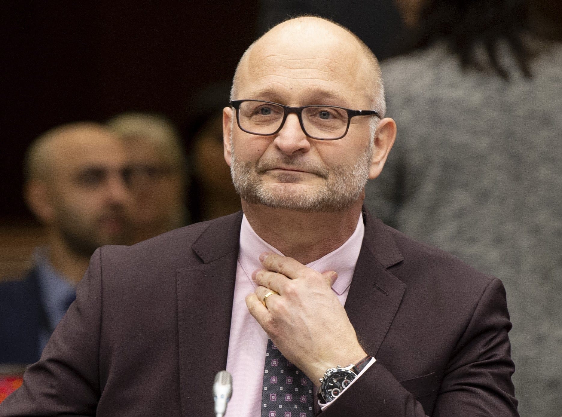Lametti waits to appear before the justice committee meeting in Ottawa on Thursday, Feb. 21, 2019. (THE CANADIAN PRESS/Adrian Wyld)