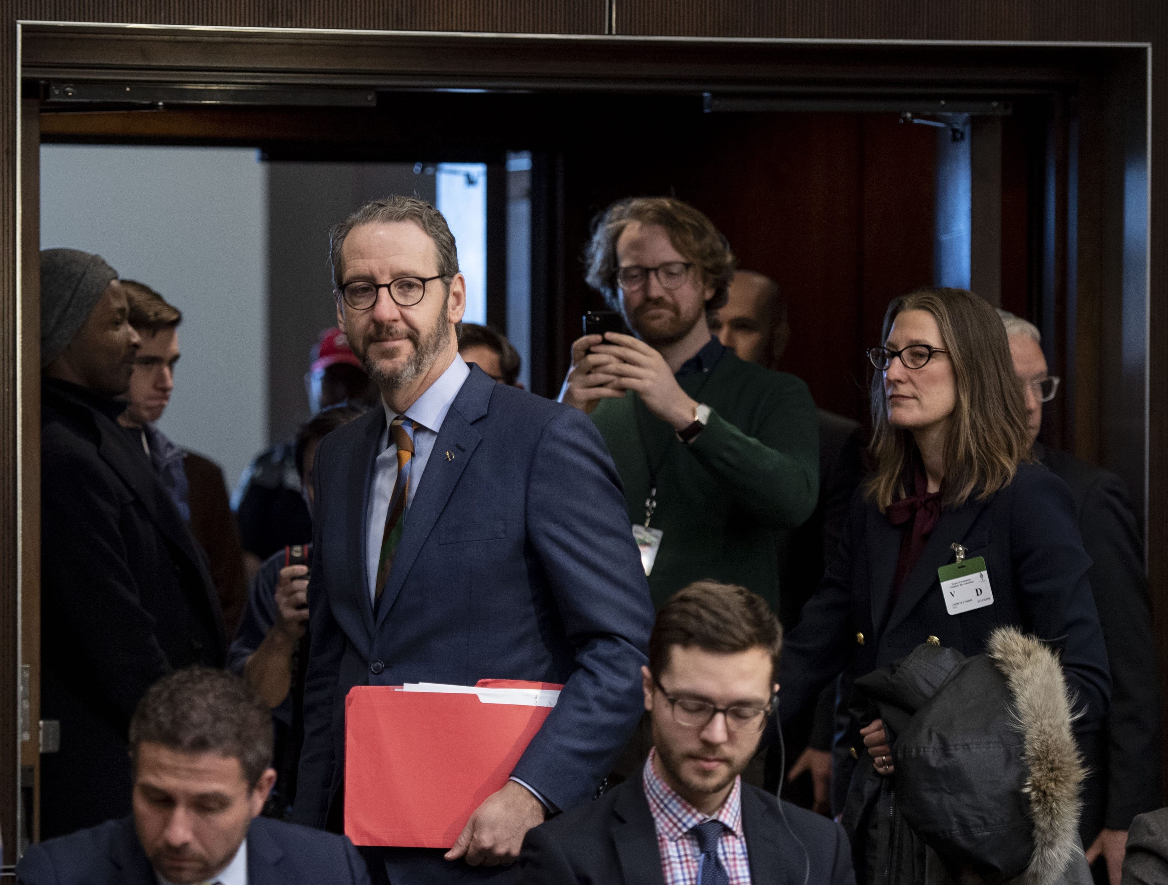Gerald Butts arrives Wednesday to appear before the Standing Committee on Justice and Human Rights regarding the SNC Lavalin Affair (THE CANADIAN PRESS/Justin Tang)