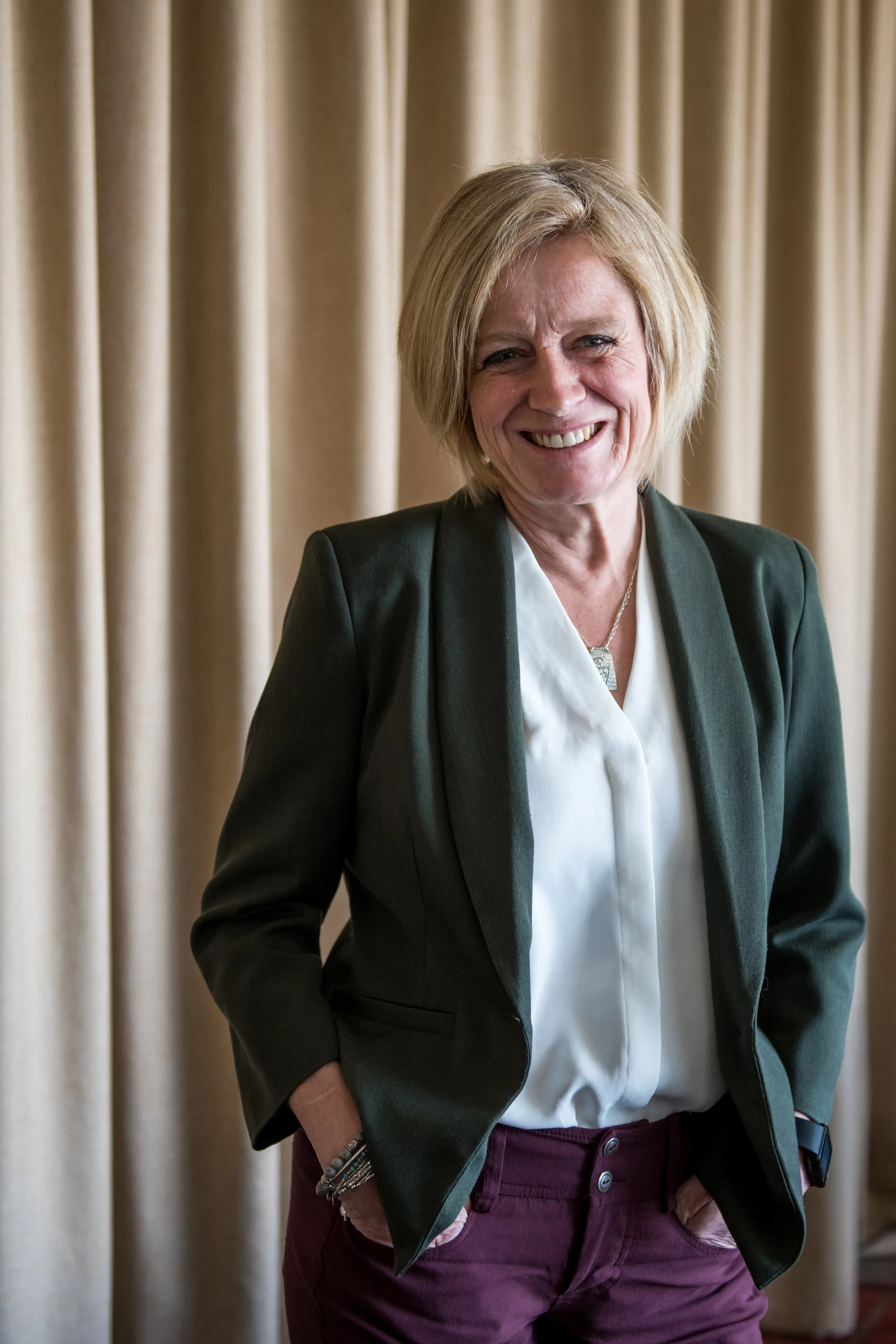 The Premier of Alberta Rachel Notley during an interview in Calgary on April 10, 2019. Notley is seeking re-election at the next provincial election. (Photograph by Guillaume Nolet)