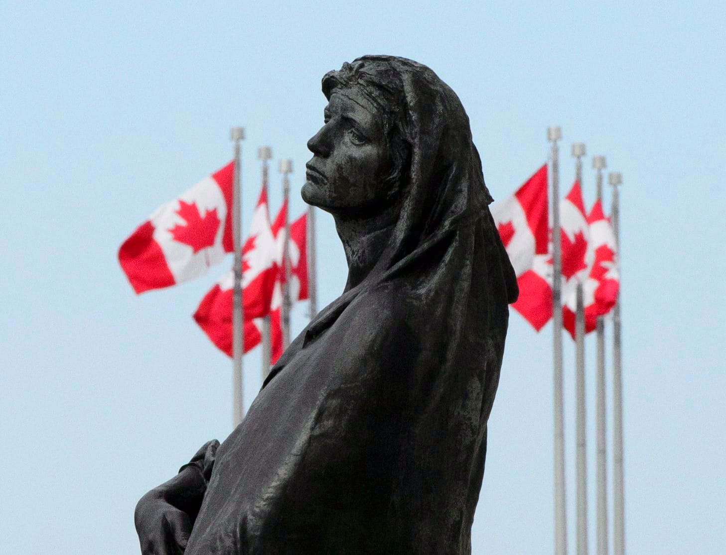 The statue of Veritas is shown in front of the Supreme Court of Canada in Ottawa on May 23, 2018 (Sean Kilpatrick/CP)