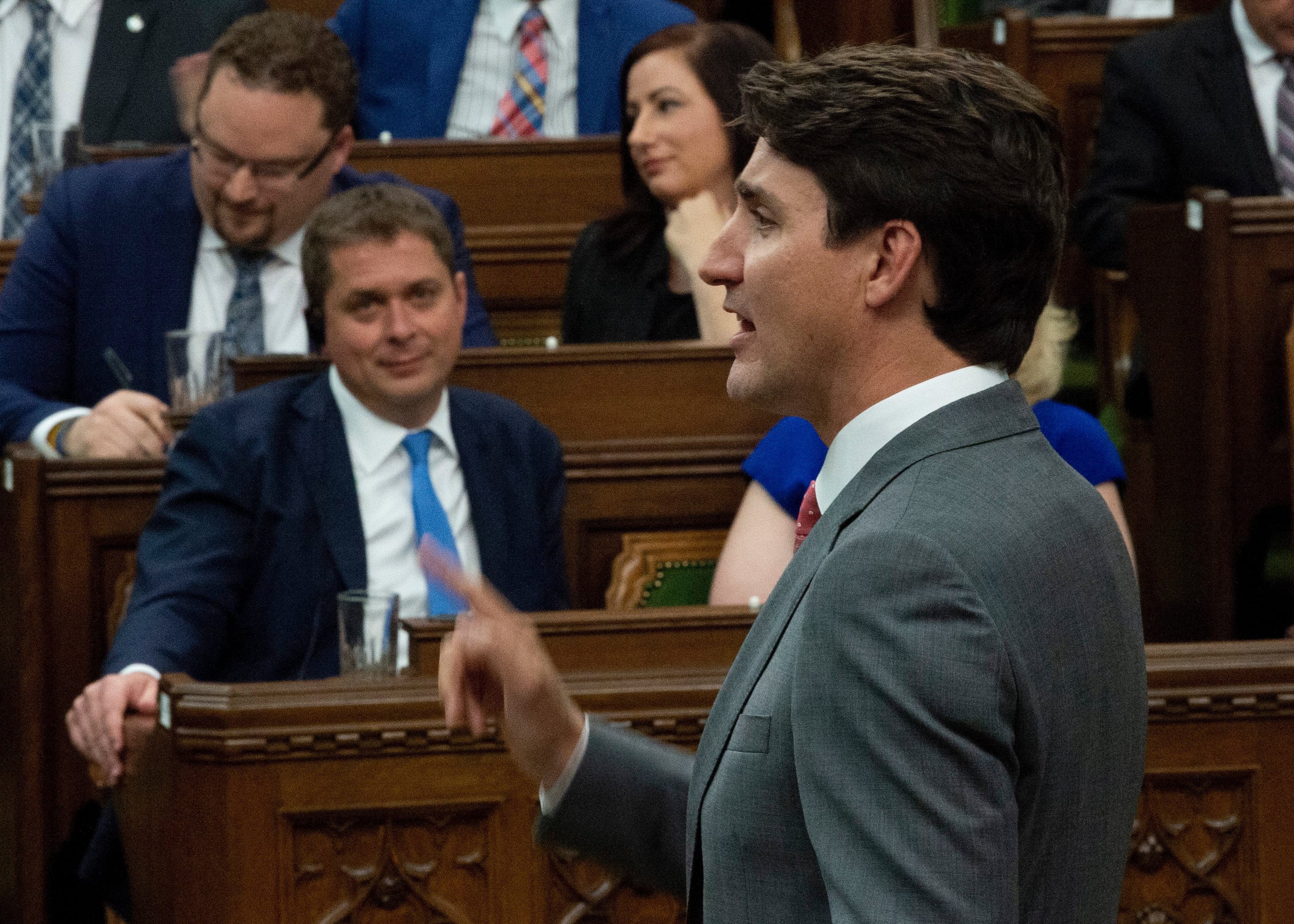 Trudeau responds during Question Period in the House of Commons on June 19, 2019 (Adrian Wyld/CP)