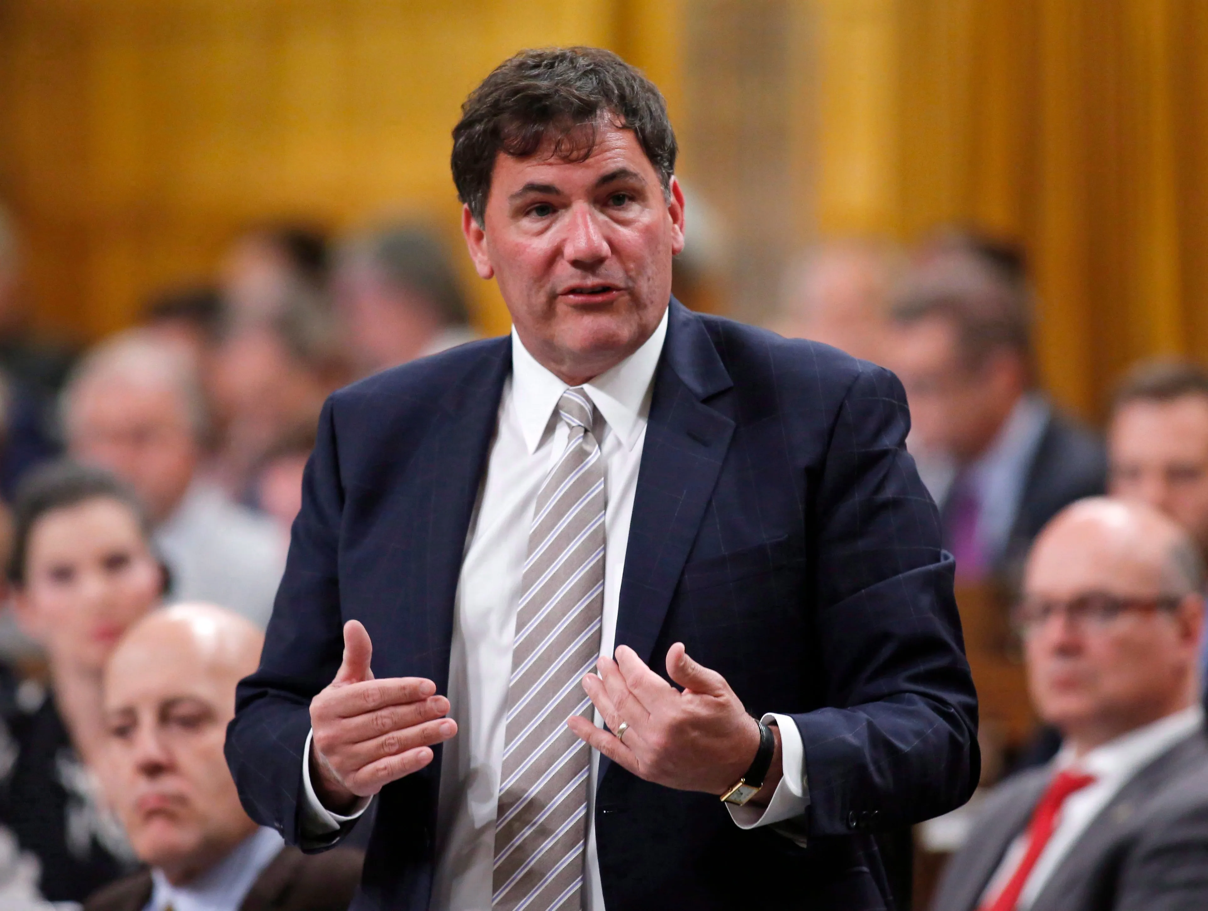 Dominic LeBlanc rises in the House of Commons during Question Period in Ottawa on Monday, June 11, 2018. (Patrick Doyle / CP)